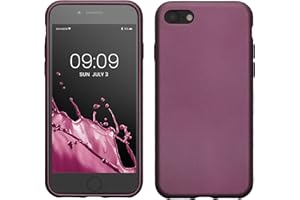 kwmobile Carcasa compatible con Apple iPhone SE (2022) / iPhone SE (2020) / iPhone 8 / iPhone 7 funda - Case TPU y silicona - Antigolpes con bordes elevados - Apto carga inalámbrica - lavanda
