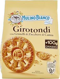 Mulino Bianco Biscotti Girotondi con Granelli di Zucchero di Canna - 800 g