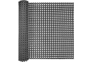 ALLINKIT 40x 200CM Schwarz Wiener Geflecht, Wasserdicht Kunststoff PE Rattan Gurtband, Schimmelfest Handgemachtes Möbeldekoration, DIY Wabengeflecht Stuhlflechtrohr, Cane Webbing Roll