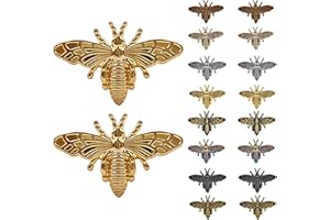 JDIEOQA 18Pcs Bees Pattern Bag Charms Turn Clasp Premium Metal Decorative Pieces Fashion Accessory For Handmade Unique Themed Bag Accessories