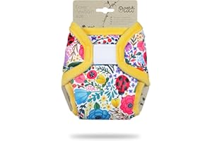 Cover Petit Lulu | Taglia neonato | Hook & Loop | Pannolini lavabili | | Pannolino di stoffa | Prodotto in Europa (Blooming Garden)