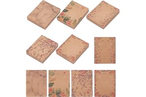 FINGERINSPIRE 150 tarjetas de exhibición de joyas con patrones de flores, tarjetas de exhibición de collares, tarjetas de cartón para colgar pendientes, collares, pulseras