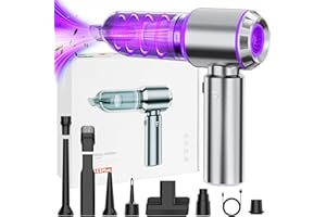 Sporvet Aspirateur à Main, 16000 Pa Mini Aspirateur Voiture Filavec HEPA Filtre, Aspirateur De Voiture Puissant Portable Aspirateur Rechargeable par USB pour Poils d'animaux, Voiture, Maison