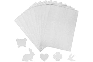 COLEXY Glitzerpapier zum Basteln, 10 Blatt Bastelkarton,Glitzerpapier zum Basteln und Gestalten,A4 210x 297 mm 170g,für DIY Grußkarten Scrapbooking Glitter Craft Paper,für Hochzeit Weihnachten (Silber, A4)