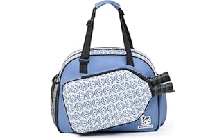 Boulder Bee Pickleball Bags, Premium Pickleball Tote Bag for Girls, Womens Hand/Shoulder Gym Bag w Water Bottle Holder, with Pickleball Racquet/Paddle Holder