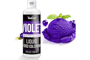 YUMCRAFT Food Coloring Liquid - Vibrant Color Food Coloring for Cake Decorating, Baking, Easter Egg, Icing - Tasteless Food Color Dye for Fondant, Cooking, Slime, Airbrush (Violet, 236ml)