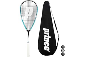 RACKETWORLD Prince Team 400 & 450 - Serie de raquetas de squash, incluye funda protectora de longitud completa y 3 pelotas de squash