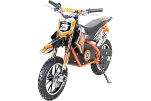 ‎ACTIONBIKES MOTORS Actionbikes Motors Kinder Elektro Crossbike Gepard | 𝟱𝟬𝟬 Watt Motor bis 𝟐𝟓 km/h - Motorrad - Pocket Bike - Dirt Bike - Motocross - Pocketbike - Motorsport - Dirtbike - Enduro ab 6 Jahren (Orange)