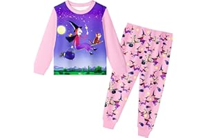 Pitevotur Room on the Broom Pyjamas Girls Girls Book Pajamas Set Pjs Sleepwear for Kids 2-12 Years