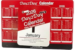 ARTH 2026 Desktop Daily Tear off Calendar Free Standing