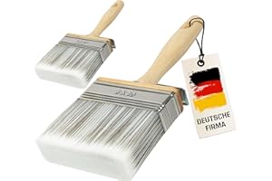 ‎ORGAFLIX ORGAFLIX Flächenstreicher 100mm Premium - 2er Set - Kein Borstenverlust - Malerset große Flächen, Lasurpinsel, Holz außen, Quast, Borstenpinsel, Malerpinsel breit, Pinsel Möbelfarbe streichen