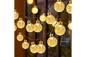 Kimuwote Guirlande Lumineuse Solaire Exterieur, 7M 50LED Guirlande Solaire Extérieure Étanche IP65 8 Modes Guirlande Lumineuse Solaire pour Jardin,Arbres,Mariage, Fête,Noël