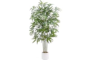 TXABL Artificial Bamboo Plant Tree 150 CM Tall Fake Plants Decorative Artificial Plants Indoor Faux Bamboo Trees with Lifelike Leaves, Artificial Tree in Pot for Home Office Bathroom Bedroom Decor