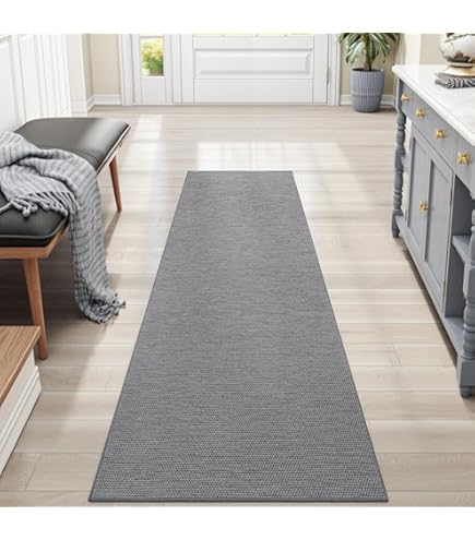 Tappeto Personalizzabile Dimensioni Casa Pura Tappeto Da Cucina Granada - Antiscivolo, 80x250 Cm, Polipropilene, Colore Antracite Passatoia