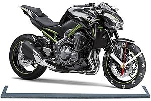 AUTO-HORLOGE Moto, Kawasaki Z900, 2017, EN HORLOGE Miniature Sur Socle 02
