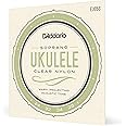 D'Addario Soprano Ukulele Strings, Clear Nylon, EJ65S, 4-String Set, Pack of 1