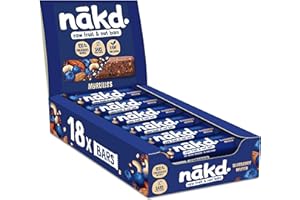 NAKD Nākd. Myrtilles | Raw Barres de Fruits et Noix | 100% D'ingrédients Naturels | Sans Sucre Ajoutés | Vegan | 18 x 35g