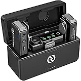 Hollyland Lark MAX Microfono Wireless Professionale, ENC Antirumore, Qualità audio 48kHz/24 bit Memoria 8GB, 22 Ore, 250 M, M