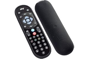 Protective Case for Sky Q Remote Control Cover by Inbrackets – Shockproof Cover Case Skin for Latest Sky Q BLUE BUTTON VOICE CONTROL Remote Control EC202 – Premium Honeycomb Texture (Black)