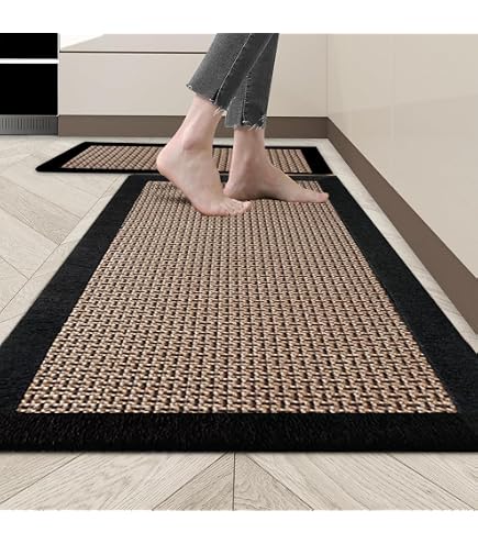 Tapis De Cuisine 3D Antidérapant Modèle EVITA - 50x80 Cm, Lavable, Absorbant, Design Italien Élégant - Pour Salle De Bain, Entrée, Chambre