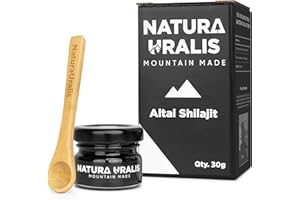 Natura Uralis Altai Shilajit | Resina Mineral de Shilajit Orgánico, de Formación Natural - Shilajit Negro Altamente Potente de las Montañas Altai (100 g)