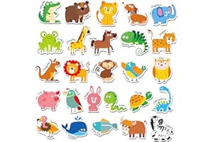 SPRITEGRU 26PCS Animal Magnets, Magnetic A-Z Animals Fridge Decors for Toddlers Educational Learning Toy Refrigerator Magnets for Kids 2 3 4 5 Years Old