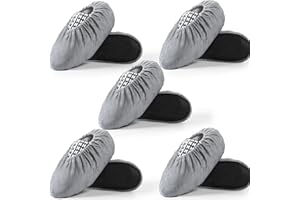 WUFANC 10 Paar Schuhüberzieher Mehrweg - Überzieher Schuhe Rutschfeste und Verschleißfeste, Waschbar in Maschine