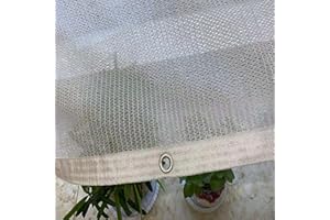 CWYP-043 Filet Résistant Aux UV,55% Filet D'ombrage Blanc,Résistant Aux Déchirures,Toile D'ombrage Rectangulaire, Filet D'isolation Thermique en Tissu D'ombrage(Size:3x3m/9.8x9.8ft)