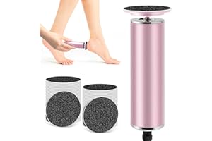 OWNICEE Hornhautentferner Elektrisch, Einstellbare Geschwindigkeit, Elektrisch Hornhauthobel mit 60 Ersatzpads, Hornhaut Entfernen Fußpflege Pediküre für Trockene, Harte & Rissige Haut