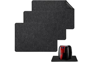 Auniq Heat Resistant Mat for Air Fryers, 3 Pcs Kitchen Heat Protector Mat Air Fryer Accessories Mat Non-Slip Mat with Appliance Sliders for Ninja Air Fryer, Tower, Salter Air Fryer, Microwave (3Pcs)