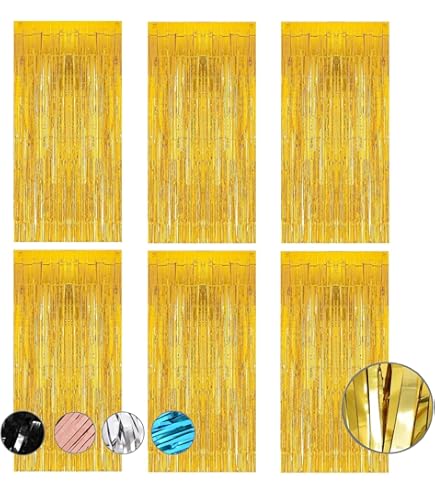 10 Tende Metalliche Feste Argento 1x2m - Decorazioni Scintillanti Per Compleanni, Matrimoni, Eventi - Foto 2