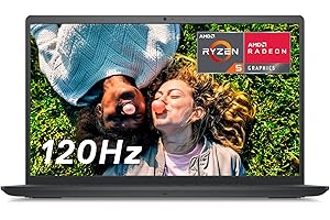 Dell Inspiron 15 3525 Ordinateur Portable, Processeur AMD Ryzen 5 5500U, Écran 15.6" FHD, 8Go RAM, 512Go SSD, Graphique AMD Radeon, Windows 11 Home,Carbon Black