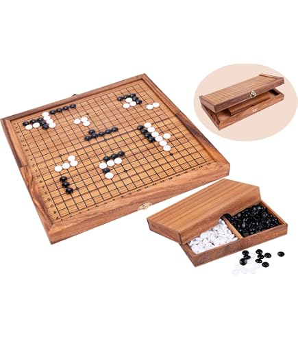 Go Masters - Entry-Level Go Set - Wood Board (13x13 and 9x9