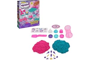 Kinetic Sand Sable Magique - Coffret Patisserie Licorne 453 G - Créations Thème Féérique Licorne - Moules Outils Accessoires - Alternative Pâte À Modeler - Jouet Enfant 3 Ans Et + - Loisirs Créatifs