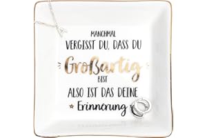Darlena Dekoschale Inspirierend | Geschenke für Frauen, Geburtstagsgeschenk | Schmuckschale | Freundschaft Geschenk für Mama, Schwester, Kollegin, Freundin, Ehefrau zum Geburtstag oder Weihnachten