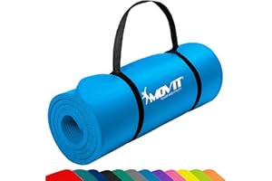 MOVIT Tapis de gymnastique, doux pour la peau et sans phthalates, en 3 tailles et 12 couleurs
