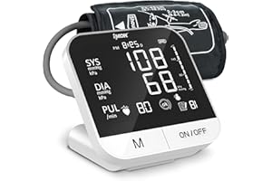 IMDK Blood Pressure Monitors, FoviFlxy Upper Arm for Home Use Machine with BP Monitoring, Cuff 22-42cm, Black