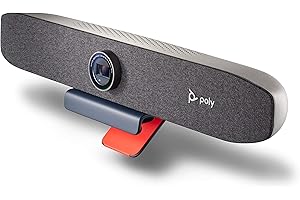 Barra video personale Poly Studio P15 (Plantronics) - 4K - Barra all-in-one - Videocamera, microfoni e altoparlante - Audio e video di qualità superiore - Certificazione per Zoom e Microsoft Teams