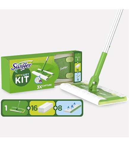20 Recharges Swiffer Multi-Surfaces Avec Poignée - Microfibres 4X - Nettoyage 180° Ultra Efficace