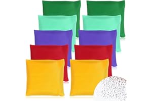 LWAIX Cornhole Säckchen Wurfsäckchen Bohnensäckchen Set 10x10cm Sitzsäcke Werfen 10Stk Bean Bags Wurfspiel Kinder Outdoor Gartenspiele Sackloch Spiel Erwachsene für Cornhole Spiel