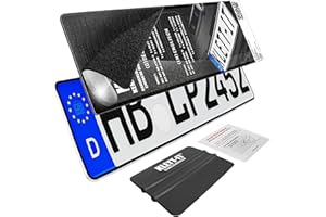 L & P CAR DESIGN Soportes para matrículas sin marco originales LP A160, 2 unidades, de Klett-IT®, para matrículas de 380 - 520 mm, todos los tamaños