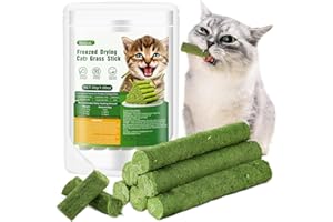 Glaublieb 30g Bâton d'herbe à Chat Lyophilisé, Friandises pour Chats, Collations Chats pour Le Nettoyage des Dents et Élimination des Boules de Poils