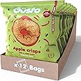 GUSTO SNACKS Crunchy Apple Crisps with Chilli - Case of 12 (20g) - Healthy 100% Dried Fruit Snacks - No Added Sugar, High in Fibre, Vegan, Vegetarian, Low Calorie, Gluten free, Nut free & Fat Free