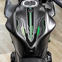 Resin Bike Aufkleber Kawasaki Z650 2024 - 3D Tank Schutzfolie Rot/Schwarz