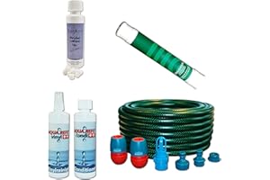 AQUA REFIT + BLUE MAGIC + ANDERE Aqua REFIT Wasserbetten Befüllschlauch Entleerschlauch für Mono Wasserbett + 1x Conditioner + Vinylreiniger + Entlüfterpumpe