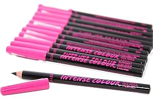 12 x Collection 2000 Intense Colour Supersoft Khol Eyeliner Pencils | Black Magic (Black) | Wholesale Job Lot by Collection