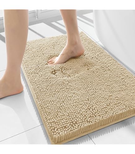 Tapis De Bain Noir Spirella - Tapis De Salle De Bain Microfibre FINO, Antidérapant, Séchage Rapide, Poils Longs 25 Mm, Lavable En Machine Sèche- Linge - 40 X 60 Cm - Noir Microfibre Noir