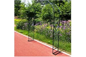 Vetris Rosenbogen Aus Metall Stabil 140cm 180cm 220cm, Torbogen Rankgitter für Kletterpflanzen Garten Rankbogen Balkon Clematis Rose, Wetterbeständig Verzinkt Rosengestell, Grün