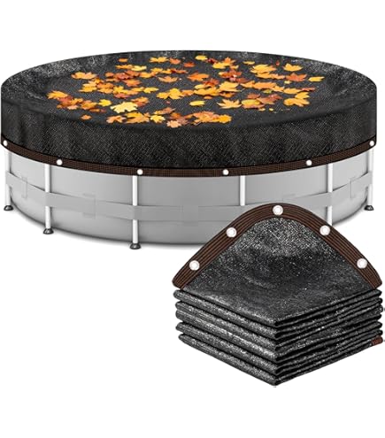 Filet Anti-Feuilles Piscine Ronde 460-500 Cm (diam. Jusqu’à 560 Cm) – Maille 0,4 Cm, Protection Hors Sol Durable
