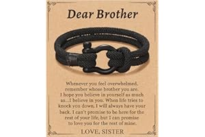 Aunis Son/Brother Christmas Braided Rope Bracelet Gifts 13/16/18/21 Birthday Gifts for Teenage Boys